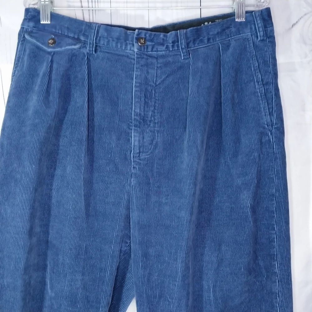 Polo Ralph Lauren Vintage 90's Men's Blue Corduroy Pants - Picture 3 of 16